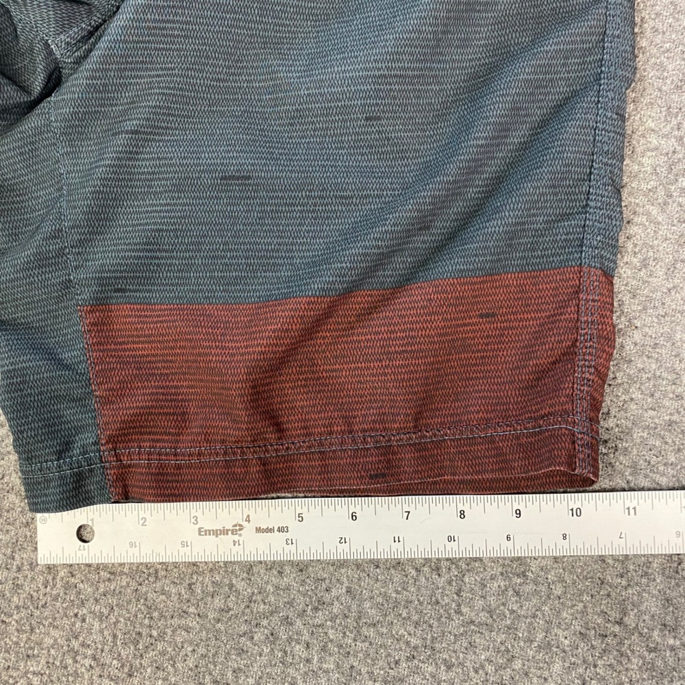 Prana Mens Shorts Size M Green Rust Colorblock Breathe Active Hiking Athletic - Picture 7 of 10